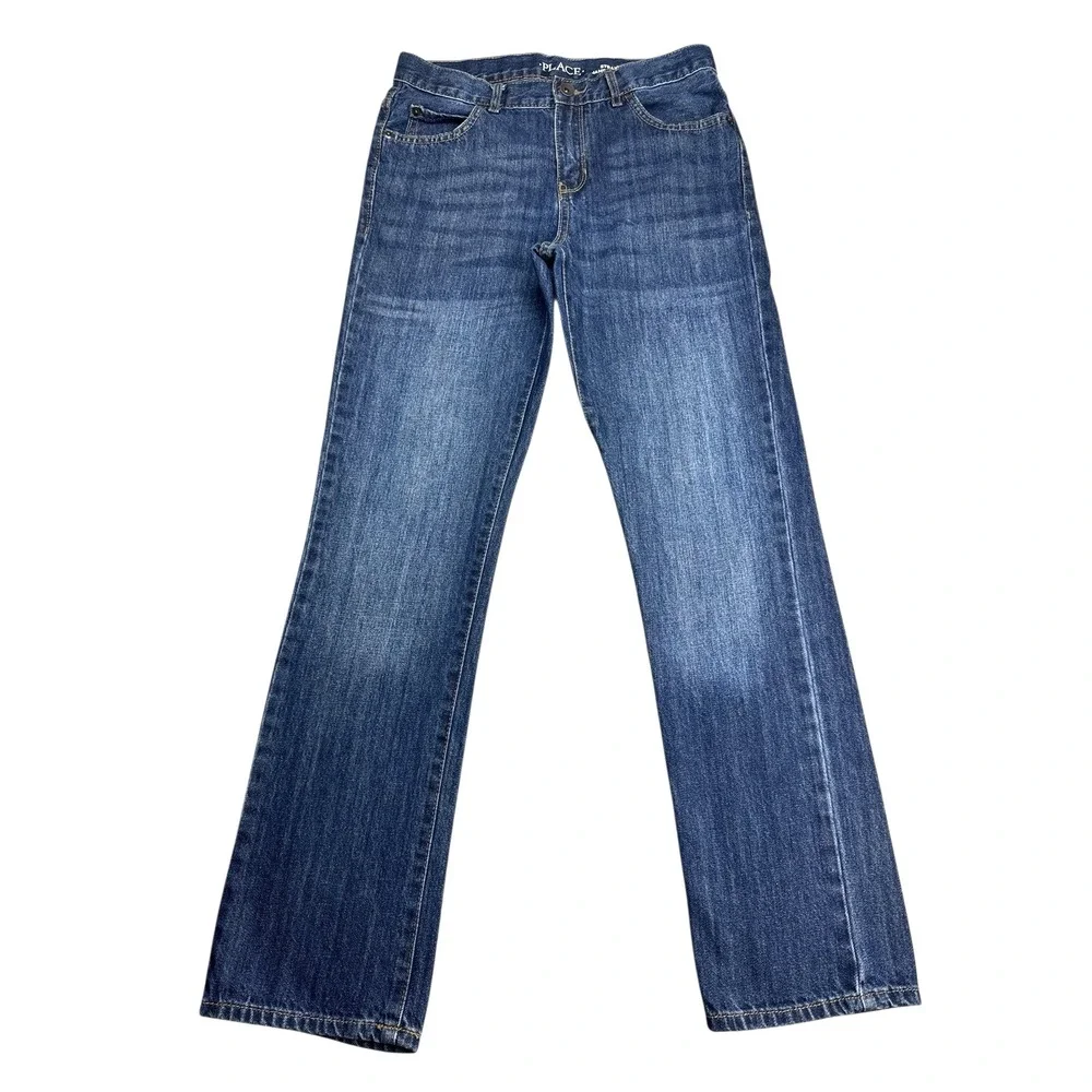 The Children's‎ Place Youth Boys Adjustable Straight-Leg Jeans – 100% Cotton, 14